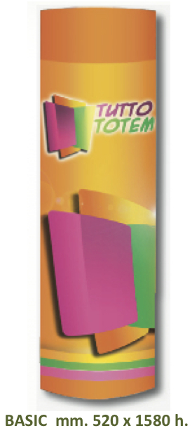 Totem pubblicitari in cartone autoportanti mod. BASIC 158